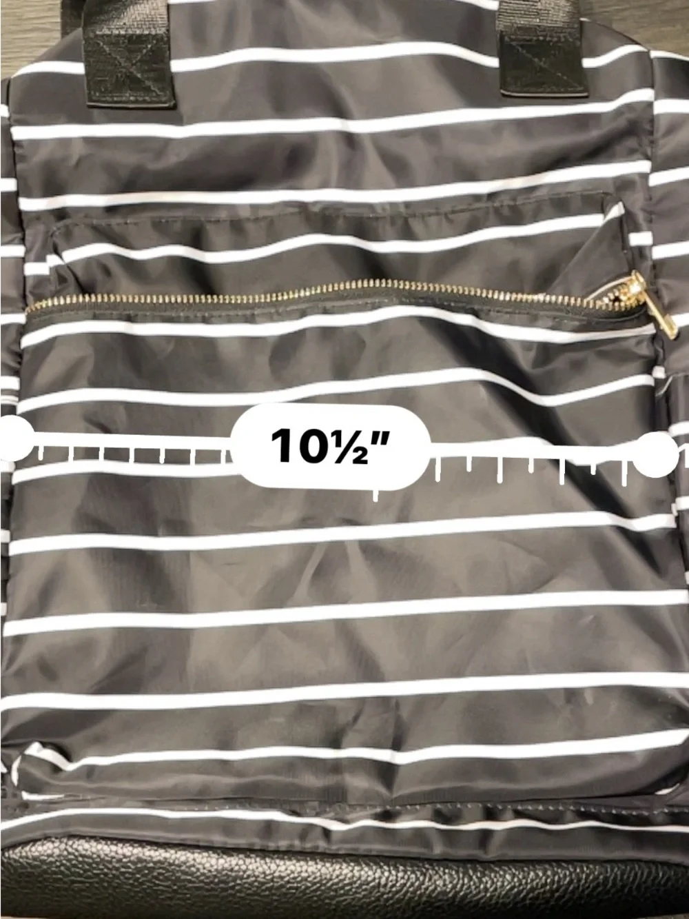 a new day Black and White Striped Backpack